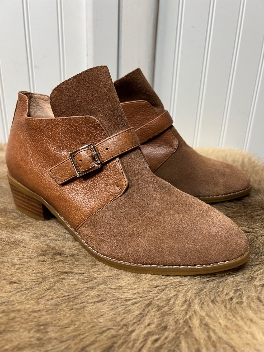 Yosi Samra Leather Strap Booties 6 Ankle Boots